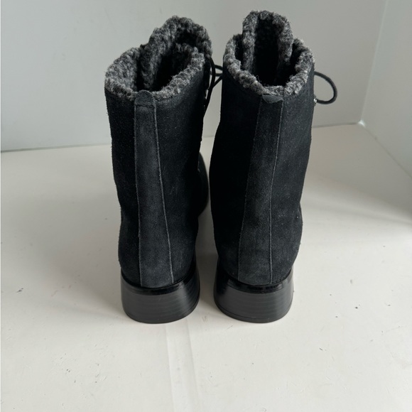 Vintage A J Valenci Footwear Womens Black Chunky Heel Square Toe Bootie… - Picture 5 of 11